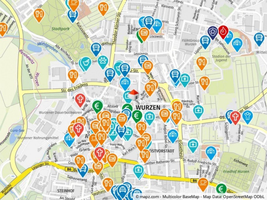 Geolyzer Kartenausschnitt Etagenwohnung Wurzen