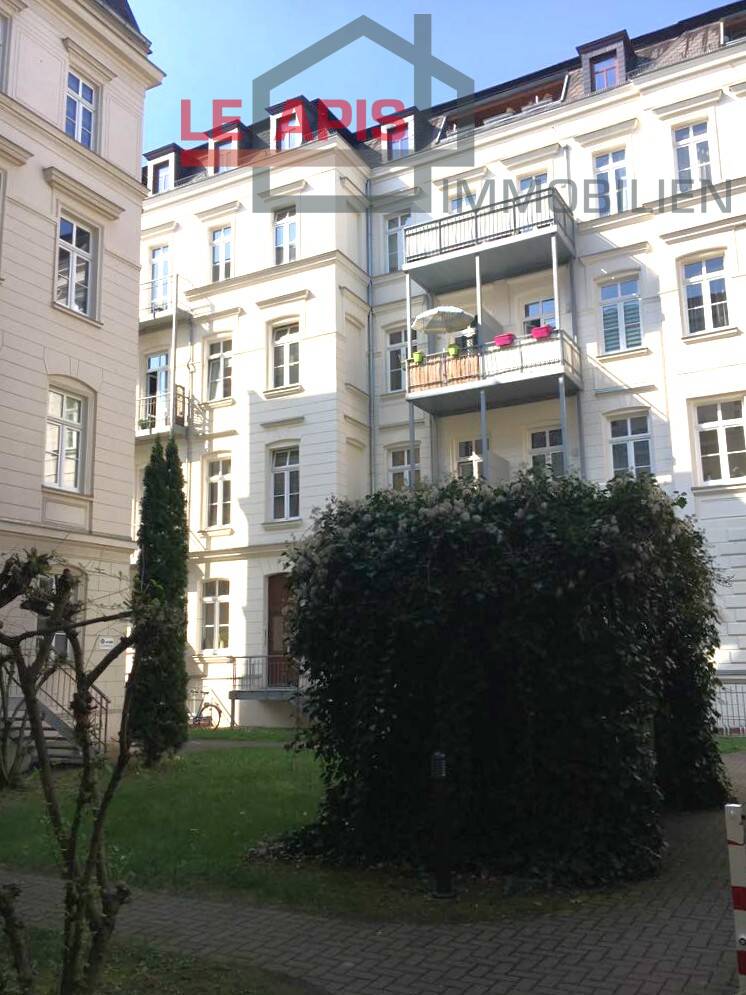 Hausansicht Hinterhaus Erdgeschosswohnung Leipzig