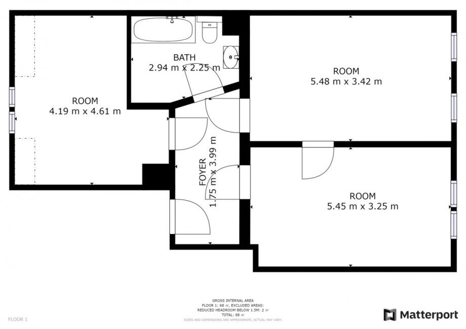 Grundriss 1 Dachgeschosswohnung Markkleeberg