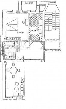 Grundriss 2.OG R +++TOLLE 2-RWG MIT AR, TAGESLICHTBAD U. BALKON IN DER BELIEBTEN LPZ.-S�DVORSTADT+++