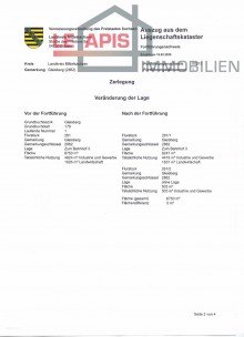 Auszug Liegenschaftskataster_Seite_2 GEWERBEIMMOBILIE M. POTENTIAL U. PERFEKTER INFRASTRUKTUR INKL. HALLE/B�RO ETC. IM BELIEBTEN ROSSWEIN