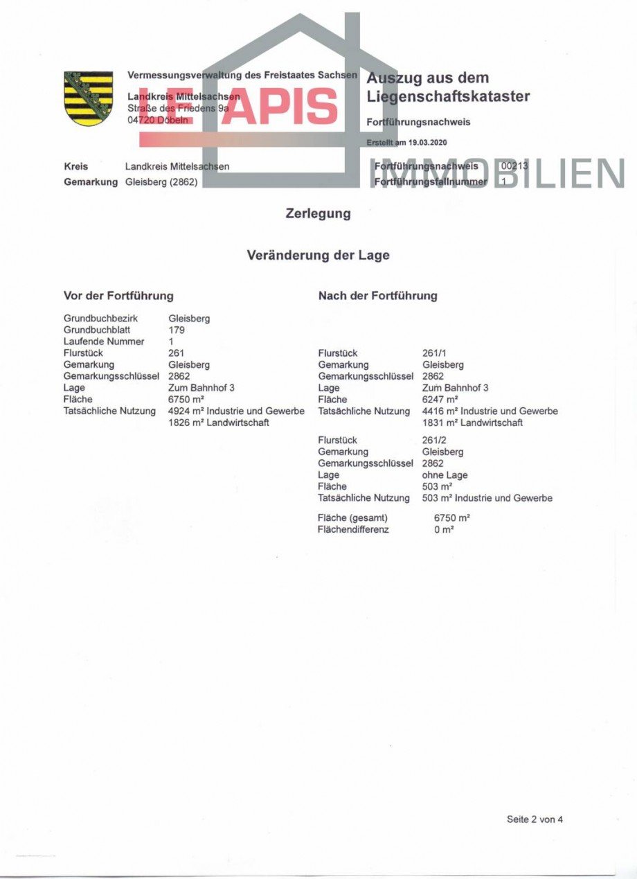 Auszug Liegenschaftskataster_Seite_2 Halle Rowein / Gleisberg