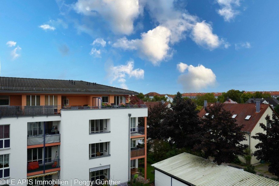 Ausblick Balkon 2 Etagenwohnung Taucha