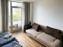 Wohnzimmer MBLIERTE WOHNUNG DSSELDORF MESSE / FLUGHAFEN, DSSELDORF LOHAUSEN INKL. BALKON U. WLAN