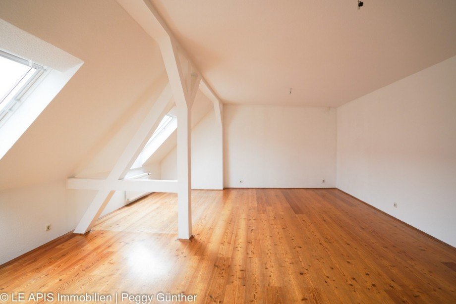 Wohnzimmer Dachgeschosswohnung Leipzig