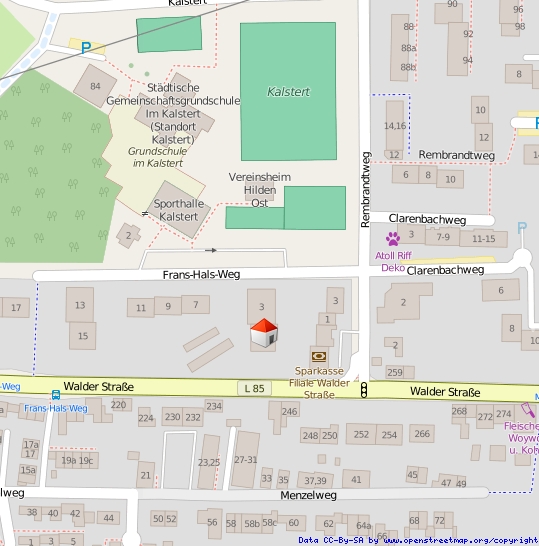 Lageplan Etagenwohnung Hilden / Kalstert