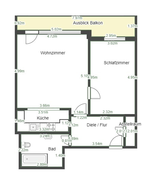 1. Etage bemasst Etagenwohnung Hilden / Kalstert