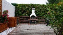 Terrasse mit Au�enkamin +++NAHE DER SEENLANDSCHAFT IN GR�NER NATUR - HIER FINDET DIE GANZE FAMILIE IHR ZUHAUSE+++