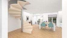 Wohnzimmer Homestaging EXTRAVAGANTE DG-4-RWG M. PARKETT, GSTE-WC, GR. BALKON U. DACHTERRASSE IM BELIEBTEN LEIPZIGER WESTEN