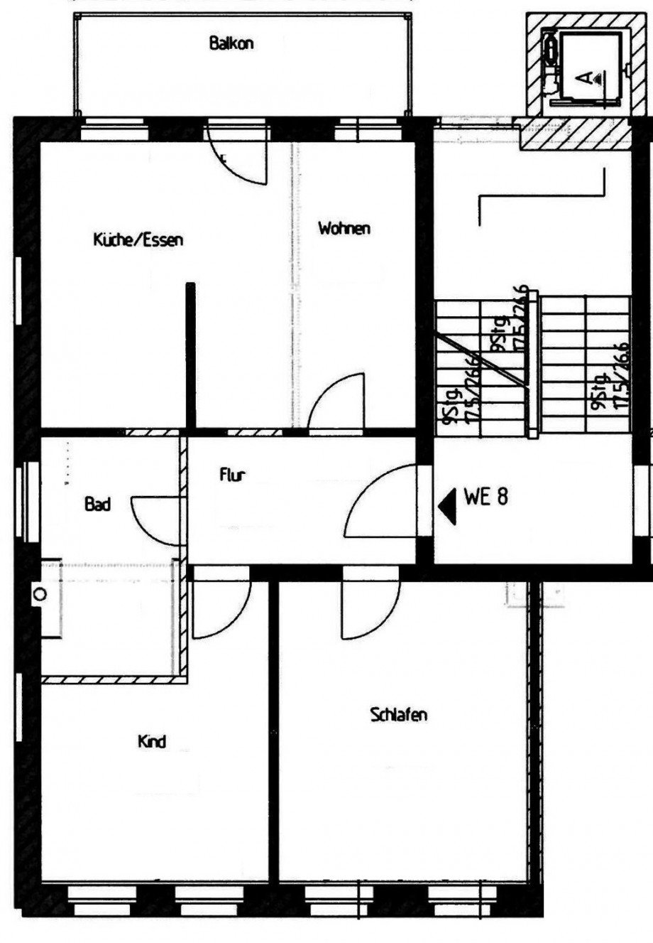 Grundriss Etagenwohnung Leipzig / Kleinzschocher