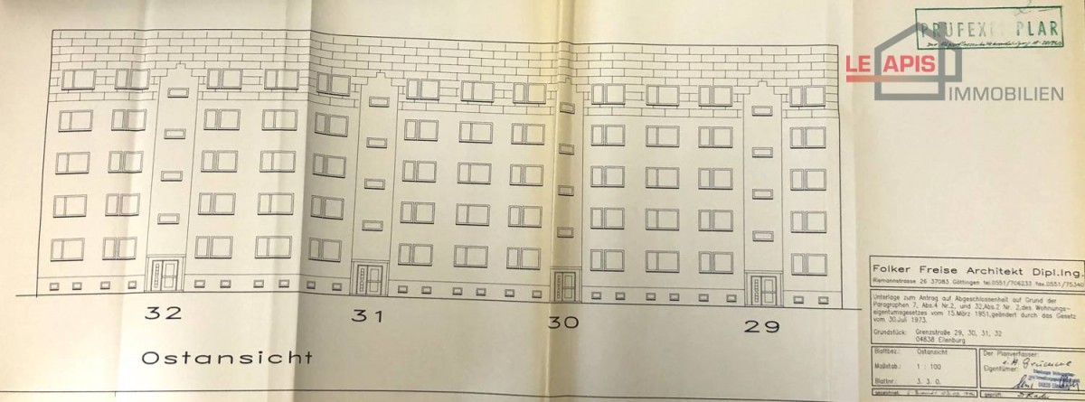 GS29-32Ostansicht Etagenwohnung Eilenburg