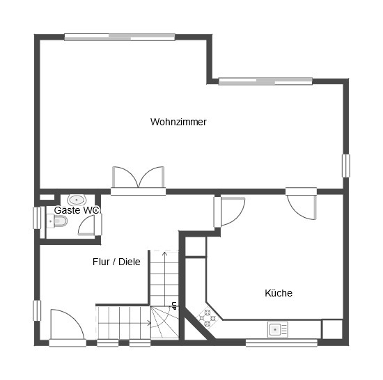 Grundriss Erdgeschoss Einfamilienhaus Willich