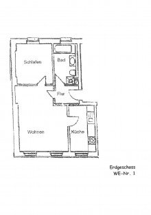 Grundriss +++TOLLE 2-RWG IM EG - MIT EINBAUKCHE IN NEUSTADT-NEUSCHNEFELD+++