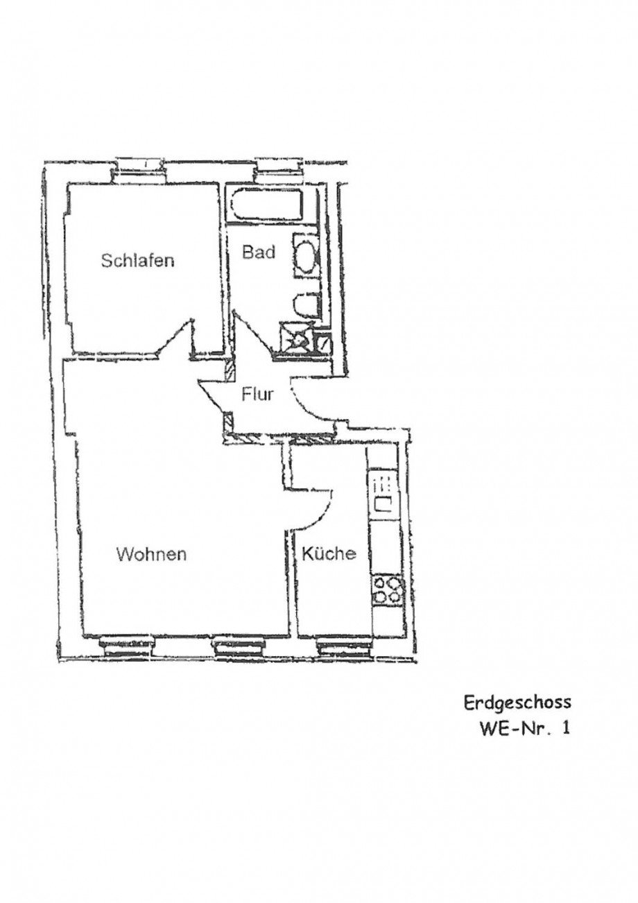 Grundriss Erdgeschosswohnung Leipzig / Neustadt-Neuschnefeld