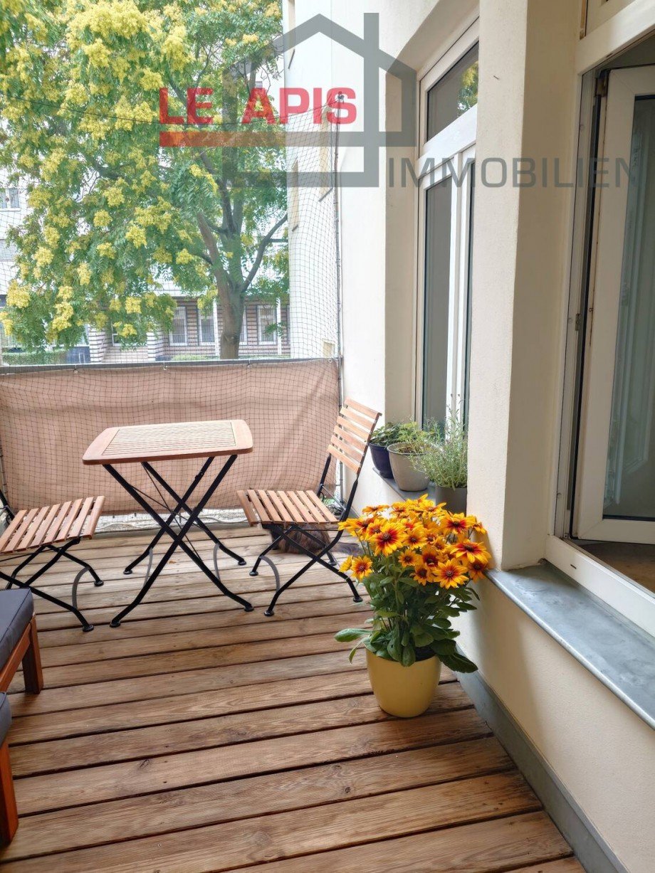 Balkon Erdgeschosswohnung Leipzig