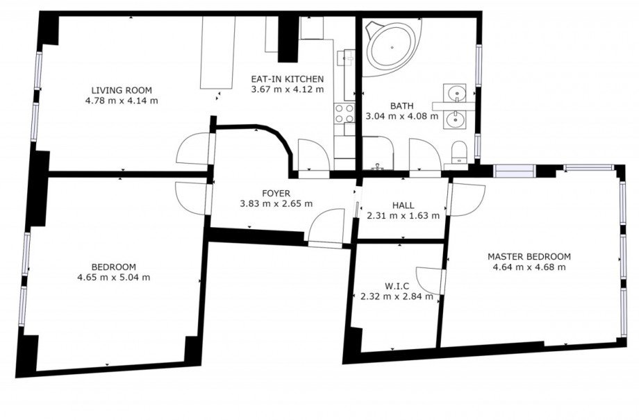 Grundriss Etagenwohnung Torgau