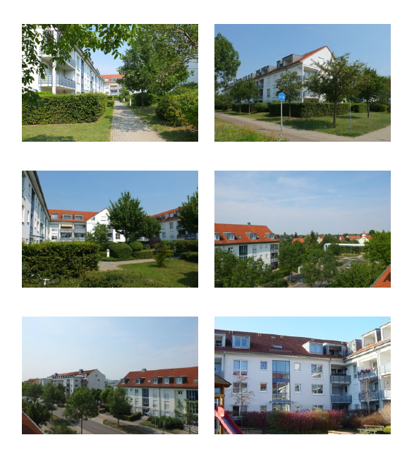Bildcollage Dachgeschosswohnung Leipzig-Lausen