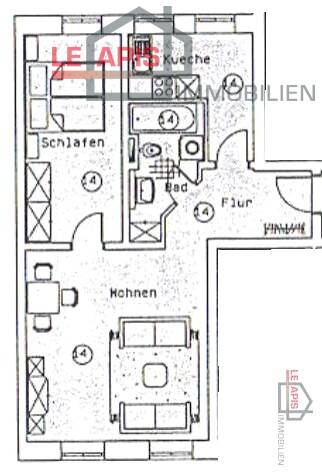 Grundriss WE14 Etagenwohnung Leipzig