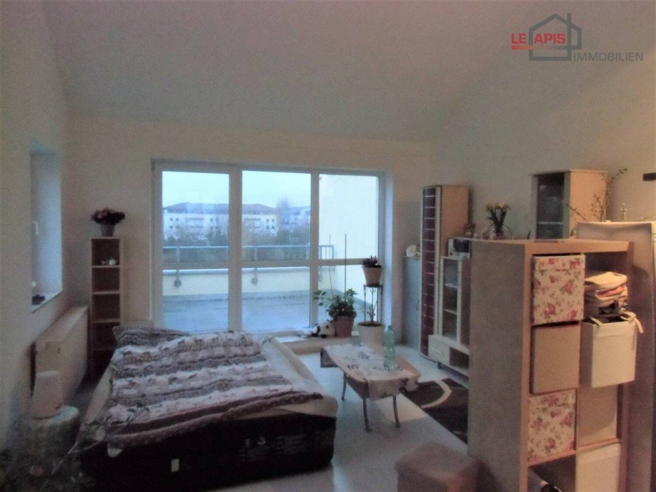 Wohnzimmer Dachterrasse Dachgeschosswohnung Leipzig