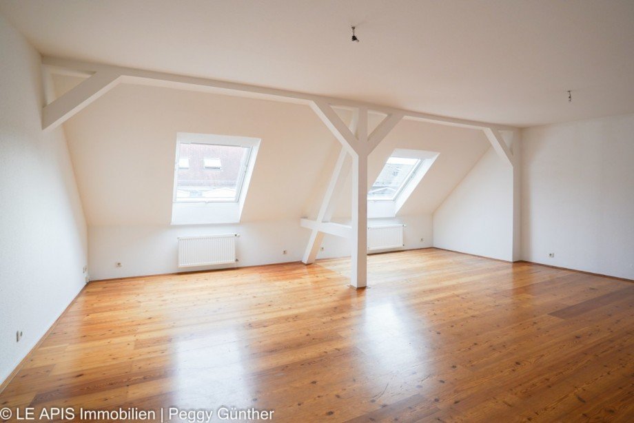 Wohnzimmer Dachgeschosswohnung Leipzig
