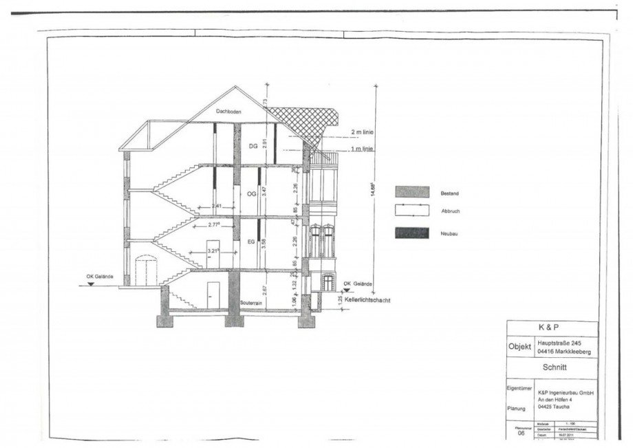Schnitt Etagenwohnung Markkleeberg