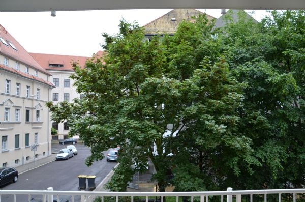 Blick vom Balkon Etagenwohnung Leipzig