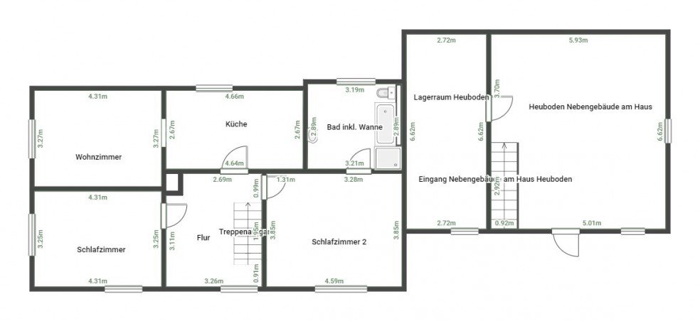 Grundriss 1.OG Einfamilienhaus Grditz