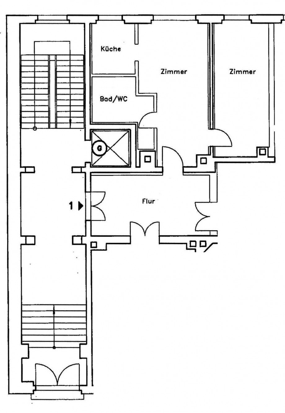 Grundriss-EG links Erdgeschosswohnung Leipzig / Leipzig Zentrum-West