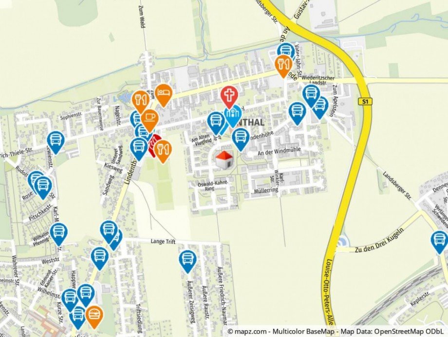 Geolyzer Kartenausschnitt Etagenwohnung Leipzig