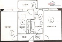 Grundriss WE08 ATTRAKTIVE 2-RWG MIT BALKON IN GRNER LAGE VON LPZ.-WAHREN