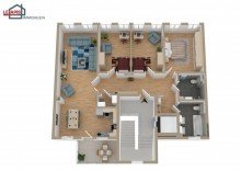 Grundriss +++FRISCH RENOVIERT HOCHWERTIGE 4-RWG MIT BALKON, FUSSBDHZG, GESPACHTELTE W�NDE+++
