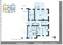 Olbrichtstr. 8 - Grundriss WE 01 +++WOHNEN WIE EIN SCHLOSSHERR -  4-RWG IN TOP-LAGE INKL.2 BDERN, KAMIN UND BALKON+++