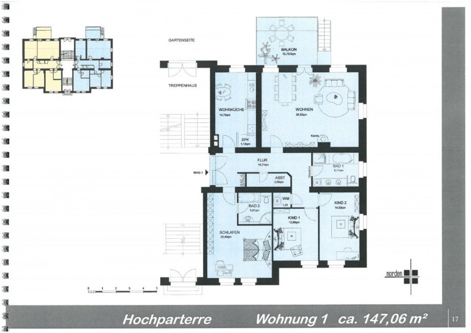 Olbrichtstr. 8 - Grundriss WE 01 Etagenwohnung Leipzig / Gohlis