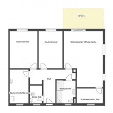 Erdgeschoss +++ ERSTBEZUG! EFH IM BUNGALOWSTIL IN IDYLLISCHER LAGE V. HOLZHAUSEN M. GARAGE U. GR. GARTEN +++