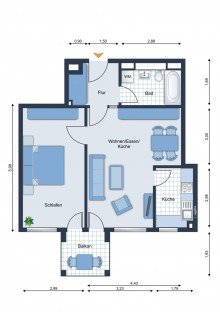 1531878_1_207134_V1.jpg +++ETW WOHNEN AM MHLENHOF INKL.BALKON, ABSTELLRAUM UND BAD MIT WANNE++++