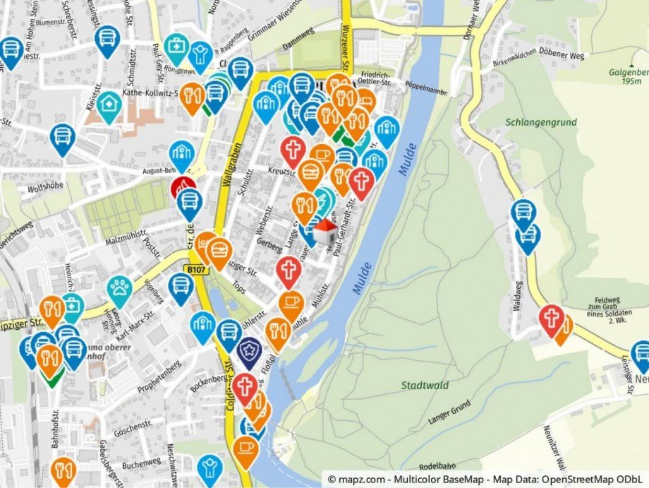 Geolyzer Kartenausschnitt Einfamilienhaus Grimma