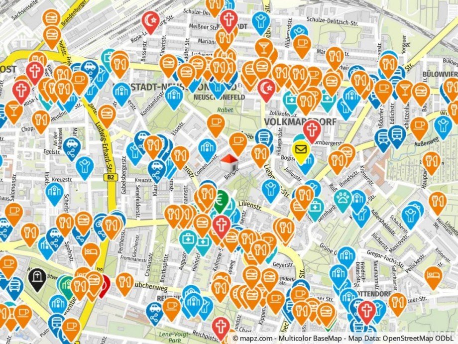 Geolyzer Kartenausschnitt Etagenwohnung Leipzig