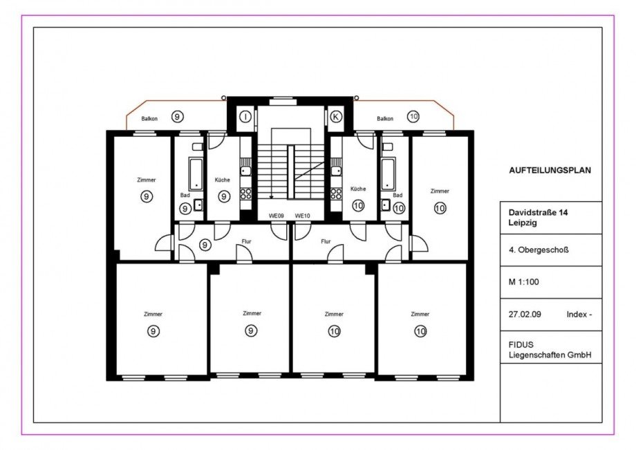 Grundriss - Davidstr. 14 - 4. OG Dachgeschosswohnung Leipzig / Leipzig Zentrum