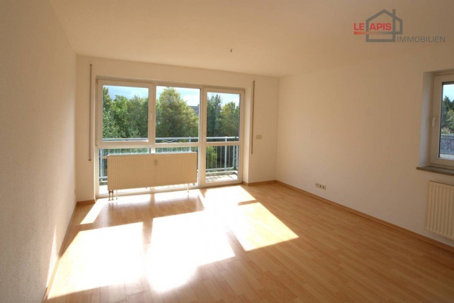 Wohnzimmer mit Zugang zum Balkon Bild 2 Etagenwohnung Leipzig