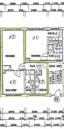 Grundriss +++ATTRAKTIVE, HELLE 2-RWG MIT TAGESLICHTBAD INKL. DUSCHE U. PKW-STELLPL. IM BELIEBTEN ZWENKAU+++