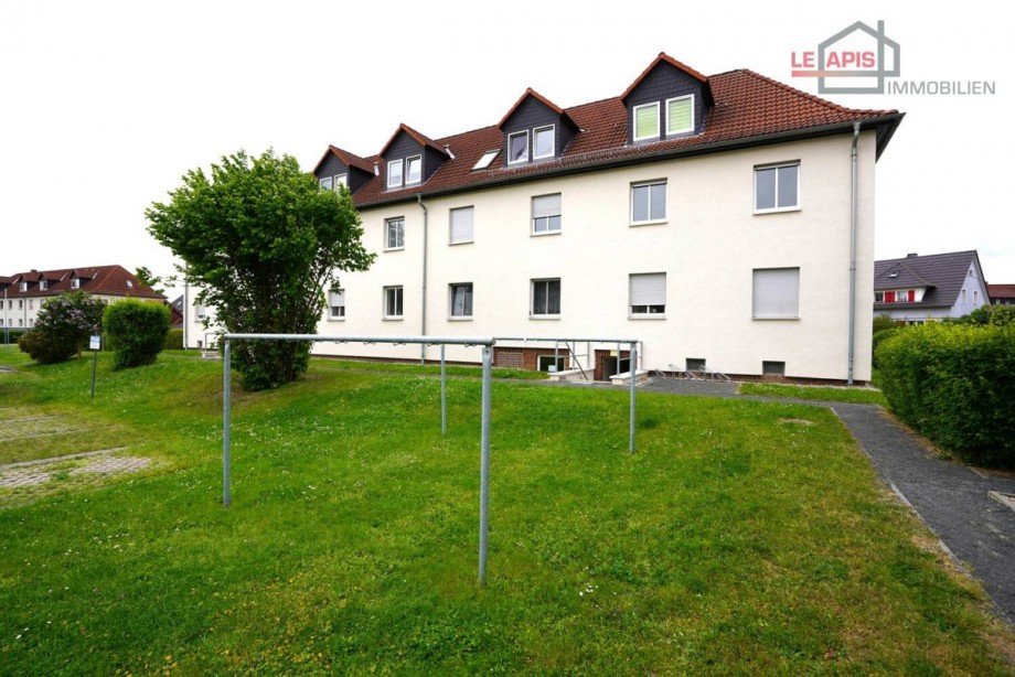 Hausansicht hinten Etagenwohnung Bhlen