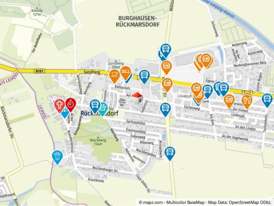 Geolyzer Kartenausschnitt Erdgeschosswohnung Leipzig