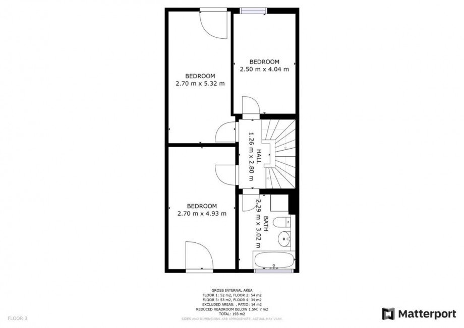 Grundriss 1.OG Reihenmittelhaus Taucha