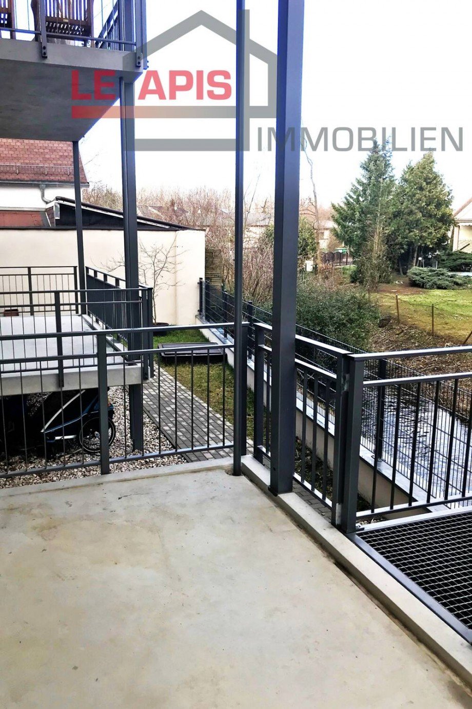 Balkon Erdgeschosswohnung Leipzig