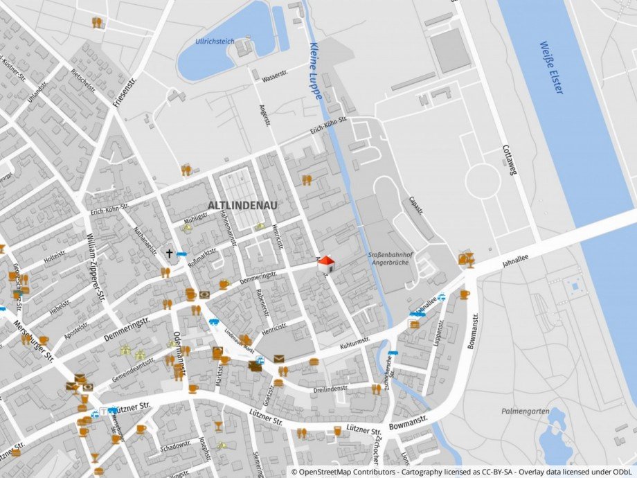 Lageplan Dachgeschosswohnung Leipzig / Lindenau